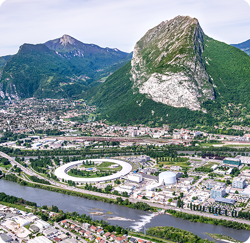 Photo de la Presqu'île scientifique de Grenoble vue du ciel